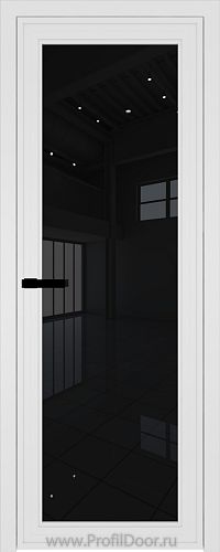Дверь Profil Doors 1AGP Цвет профиля Белый матовый RAL9003 стекло Черный Триплекс