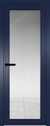 Дверь Profil Doors 1AGP Цвет профиля Cиний матовый RAL5003 стекло Прозрачное