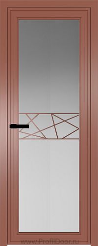 Дверь Profil Doors 1AGP стекло Матовое цвет профиля Бронза вставка Рисунок 1