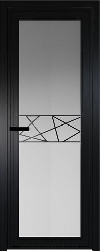 Дверь Profil Doors 1AGP стекло Матовое цвет профиля Черный матовый RAL9005 вставка Рисунок 1