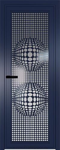 Дверь Profil Doors 1AGP стекло Матовое цвет профиля Cиний матовый RAL5003 вставка Рисунок 3
