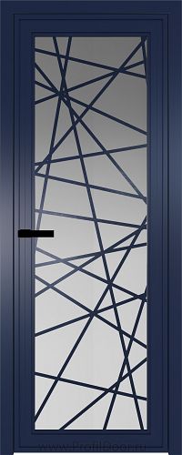 Дверь Profil Doors 1AGP стекло Матовое цвет профиля Cиний матовый RAL5003 вставка Рисунок 4
