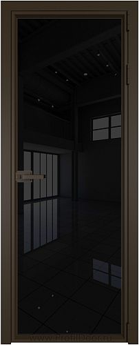 Дверь Profil Doors 1AV стекло Черный Триплекс цвет профиля Деорэ