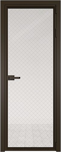 Дверь Profil Doors 1AV стекло Ромб серебро цвет профиля Деорэ