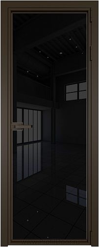 Дверь Profil Doors 1AX стекло Черный Триплекс цвет профиля Деорэ