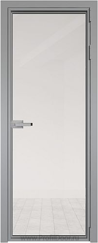 Дверь Profil Doors 1AX стекло Прозрачное цвет профиля Серебро
