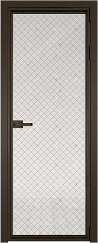 Дверь Profil Doors 1AX стекло Ромб черный цвет профиля Деорэ