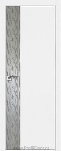 Дверь Profil Doors 100E цвет Аляска кромка Матовый Алюминий с 4-х сторон вставка Дуб SKY Denim