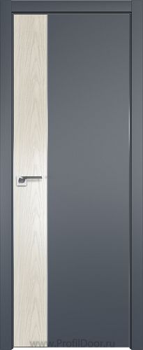 Дверь Profil Doors 100E цвет Антрацит кромка Матовый Алюминий с 4-х сторон вставка Дуб SKY Белёный