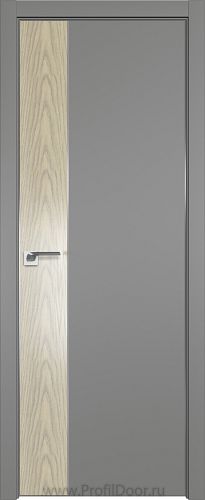 Дверь Profil Doors 100E цвет Грей кромка Матовый Алюминий с 4-х сторон вставка Дуб SKY Крем