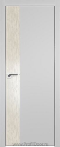 Дверь Profil Doors 100E цвет Манхэттен кромка Матовый Алюминий с 4-х сторон вставка Дуб SKY Белёный
