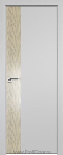 Дверь Profil Doors 100E цвет Манхэттен кромка Матовый Алюминий с 4-х сторон вставка Дуб SKY Крем