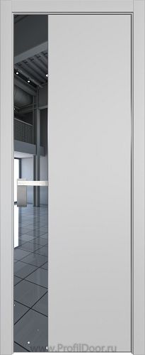 Дверь Profil Doors 100E цвет Манхэттен кромка Матовый Алюминий с 4-х сторон стекло Зеркало