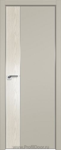 Дверь Profil Doors 100E цвет Шеллгрей кромка Матовый Алюминий с 4-х сторон вставка Дуб SKY Белёный