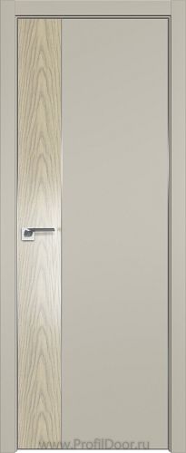 Дверь Profil Doors 100E цвет Шеллгрей кромка Матовый Алюминий с 4-х сторон вставка Дуб SKY Крем