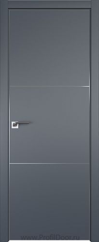 Дверь Profil Doors 102E цвет Антрацит кромка Матовый Алюминий с 4-х сторон
