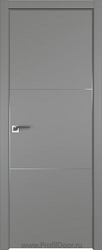 Дверь Profil Doors 102E цвет Грей кромка Матовый Алюминий с 4-х сторон