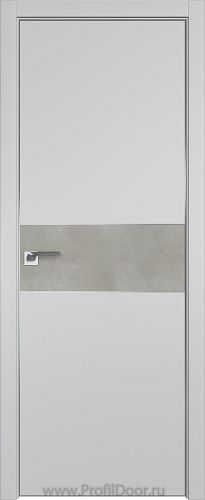 Дверь Profil Doors 104E цвет Манхэттен кромка Матовый Алюминий с 4-х сторон вставка Бетон Платина