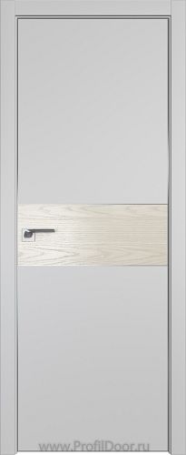 Дверь Profil Doors 104E цвет Манхэттен кромка Матовый Алюминий с 4-х сторон вставка Дуб SKY Белёный