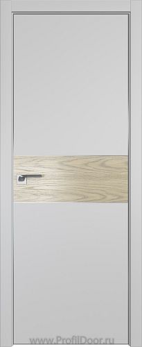 Дверь Profil Doors 104E цвет Манхэттен кромка Матовый Алюминий с 4-х сторон вставка Дуб SKY Крем