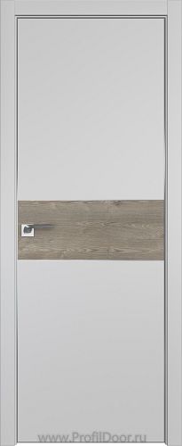 Дверь Profil Doors 104E цвет Манхэттен кромка Матовый Алюминий с 4-х сторон вставка Каштан Темный