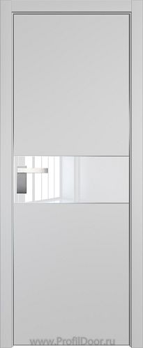 Дверь Profil Doors 104E цвет Манхэттен кромка Матовый Алюминий с 4-х сторон стекло Lacobel лак Классик