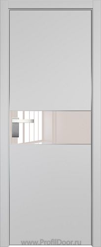 Дверь Profil Doors 104E цвет Манхэттен кромка Матовый Алюминий с 4-х сторон стекло Lacobel Перламутровый лак
