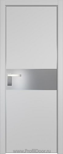 Дверь Profil Doors 104E цвет Манхэттен кромка Матовый Алюминий с 4-х сторон стекло Lacobel Серебро Матлак
