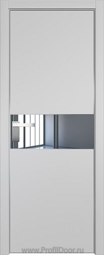 Дверь Profil Doors 104E цвет Манхэттен кромка Матовый Алюминий с 4-х сторон стекло Зеркало