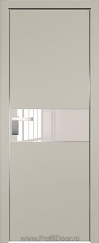 Дверь Profil Doors 104E цвет Шеллгрей кромка Матовый Алюминий с 4-х сторон стекло Lacobel Перламутровый лак