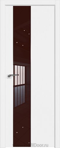 Дверь Profil Doors 105E цвет Аляска кромка ABS в цвет с 4-х сторон стекло Lacobel Коричневый лак