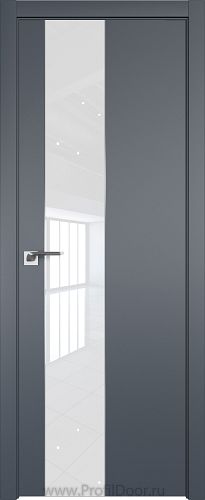 Дверь Profil Doors 105E цвет Антрацит кромка ABS в цвет с 4-х сторон стекло Lacobel лак Классик