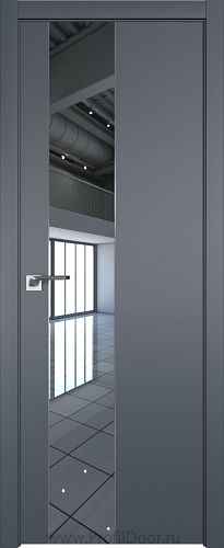 Дверь Profil Doors 105E цвет Антрацит кромка ABS в цвет с 4-х сторон стекло Зеркало