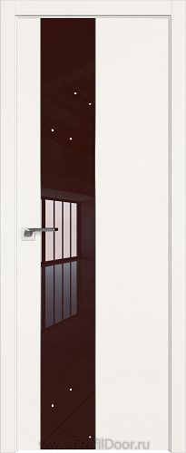 Дверь Profil Doors 105E цвет ДаркВайт кромка ABS в цвет с 4-х сторон стекло Lacobel Коричневый лак