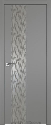 Дверь Profil Doors 105E цвет Грей кромка Матовый Алюминий с 4-х сторон вставка Дуб SKY Denim