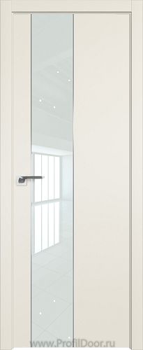 Дверь Profil Doors 105E цвет Магнолия Сатинат кромка ABS в цвет с 4-х сторон стекло Lacobel Белый лак