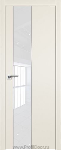 Дверь Profil Doors 105E цвет Магнолия Сатинат кромка ABS в цвет с 4-х сторон стекло Lacobel лак Классик