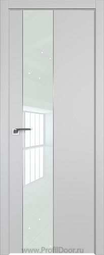 Дверь Profil Doors 105E цвет Манхэттен кромка ABS в цвет с 4-х сторон стекло Lacobel Белый лак