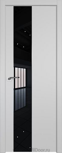 Дверь Profil Doors 105E цвет Манхэттен кромка ABS в цвет с 4-х сторон стекло Lacobel Черный лак