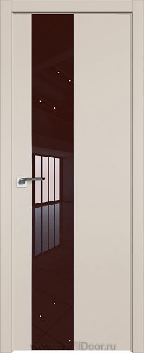 Дверь Profil Doors 105E цвет Санд кромка ABS в цвет с 4-х сторон стекло Lacobel Коричневый лак