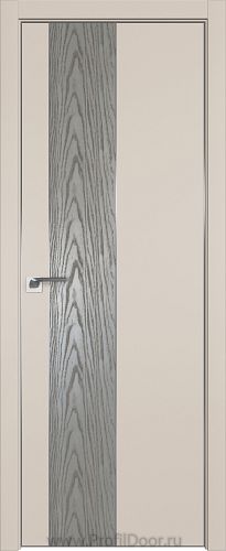 Дверь Profil Doors 105E цвет Санд кромка Матовый Алюминий с 4-х сторон вставка Дуб SKY Denim
