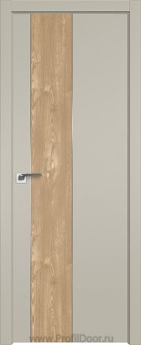 Дверь Profil Doors 105E цвет Шеллгрей кромка ABS в цвет с 4-х сторон вставка Каштан Натуральный