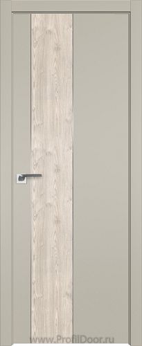 Дверь Profil Doors 105E цвет Шеллгрей кромка ABS в цвет с 4-х сторон вставка Каштан Светлый