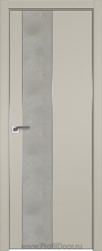 Дверь Profil Doors 105E цвет Шеллгрей кромка Матовый Алюминий с 4-х сторон вставка Бетон Платина