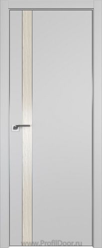 Дверь Profil Doors 106E цвет Манхэттен кромка Матовый Алюминий с 4-х сторон вставка Дуб SKY Белёный