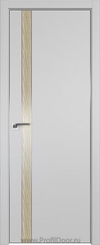 Дверь Profil Doors 106E цвет Манхэттен кромка Матовый Алюминий с 4-х сторон вставка Дуб SKY Крем