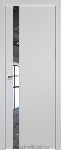 Дверь Profil Doors 106E цвет Манхэттен кромка Матовый Алюминий с 4-х сторон стекло Зеркало