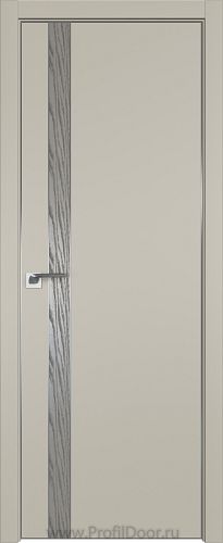 Дверь Profil Doors 106E цвет Шеллгрей кромка Матовый Алюминий с 4-х сторон вставка Дуб SKY Denim