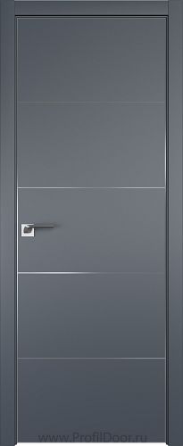 Дверь Profil Doors 107E цвет Антрацит кромка Матовый Алюминий с 4-х сторон