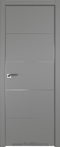 Дверь Profil Doors 107E цвет Грей кромка Матовый Алюминий с 4-х сторон